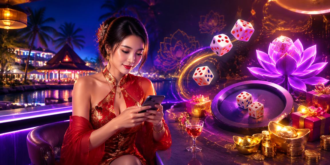 Xúc xắc tài xỉu phát sáng neon tại Phú Quốc – biểu tượng kèo tài xỉu sôi động