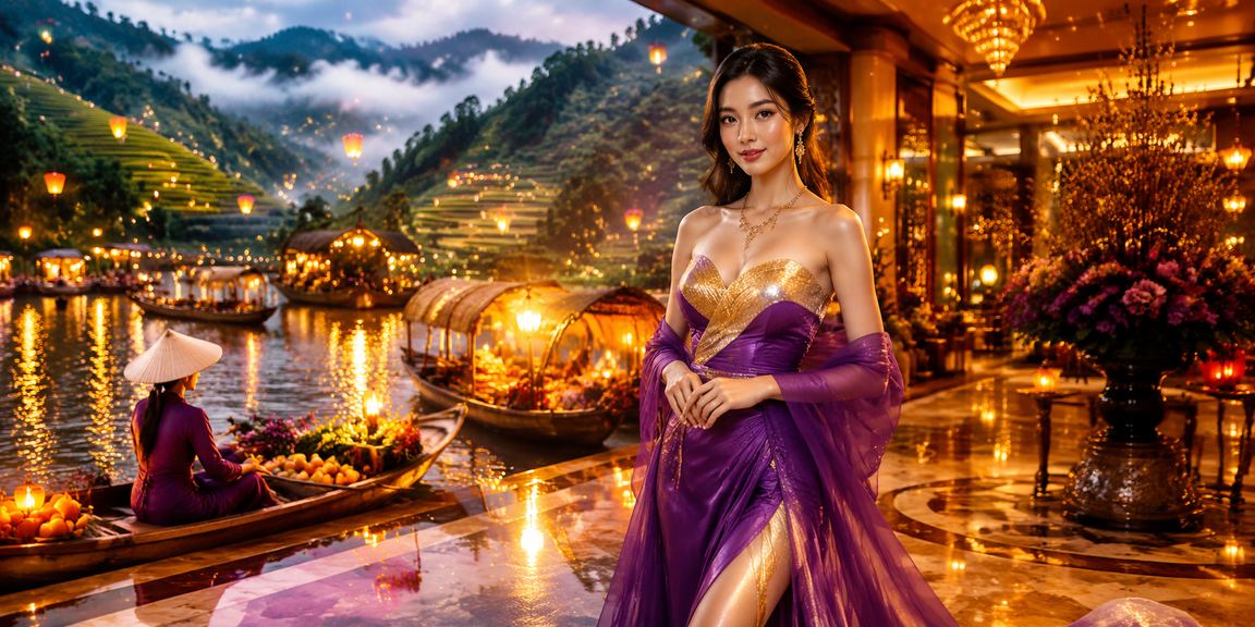 Người dùng chơi casino tại chợ đêm Sa Pa trong không khí se lạnh vùng cao
